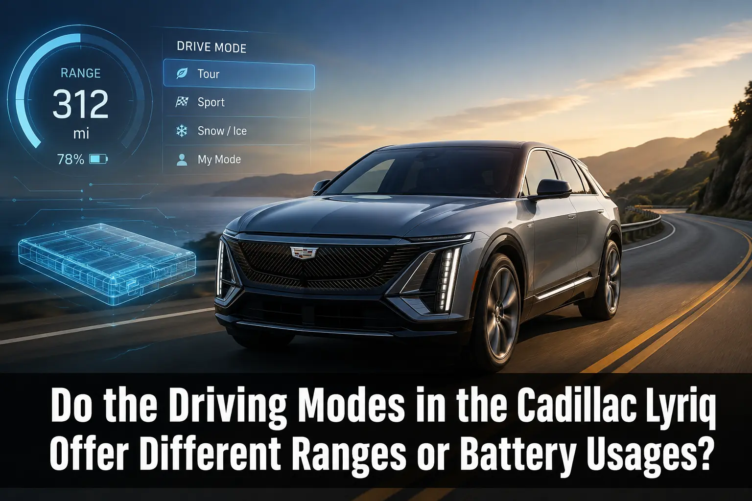 Do the Driving Modes in the Cadillac Lyriq Offer Different Ranges or Battery Usages