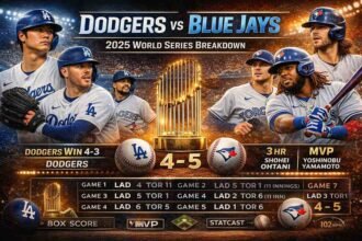 Dodgers vs Toronto Blue Jays Match Player Stats