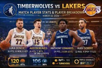 Timberwolves vs Lakers match player stats