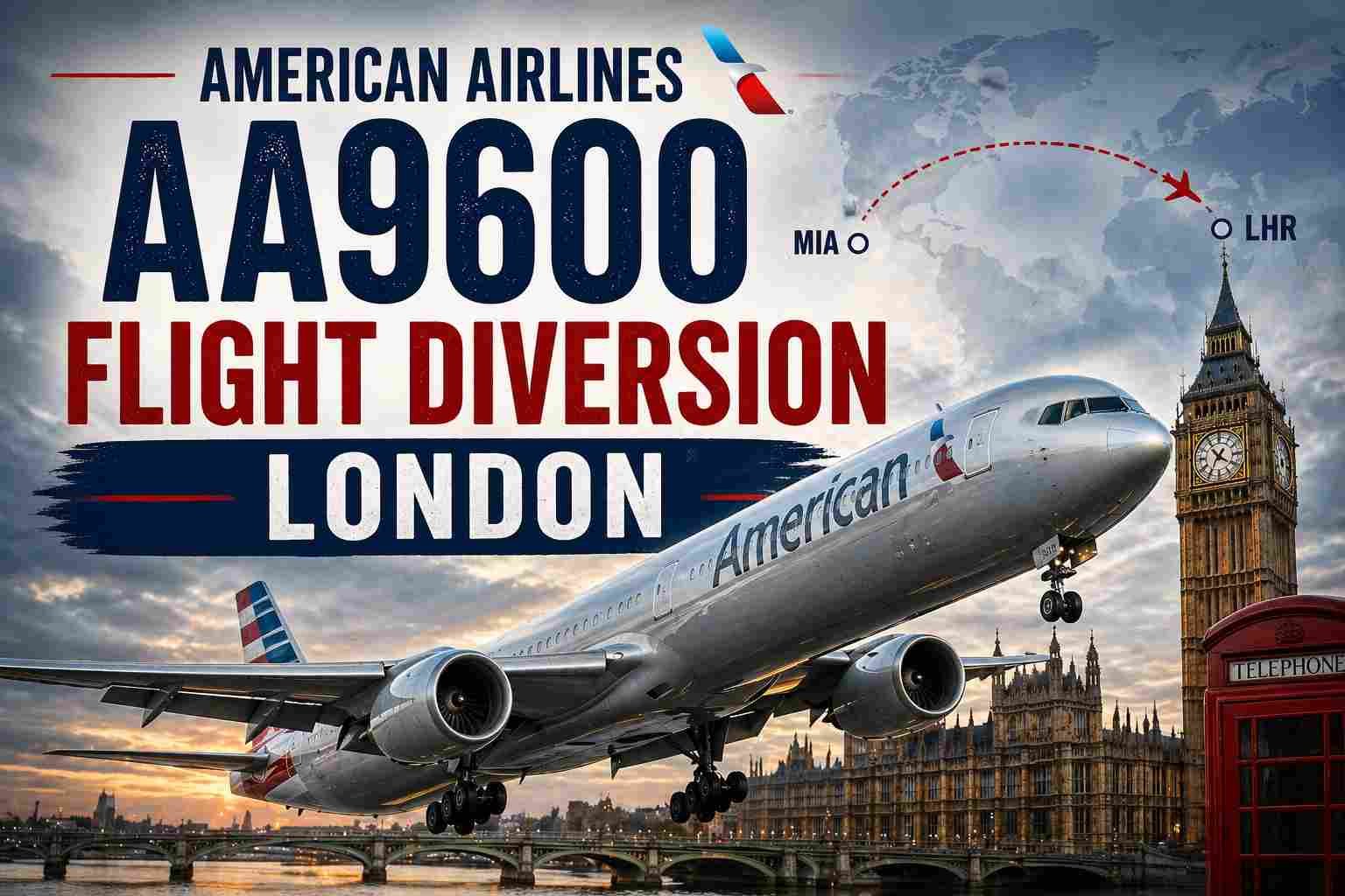 AA9600 Flight Diversion London