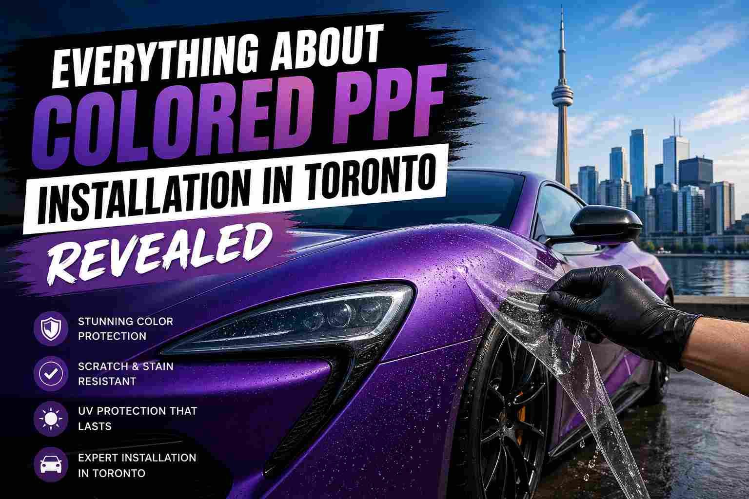 Colored PPF Installation in Toronto