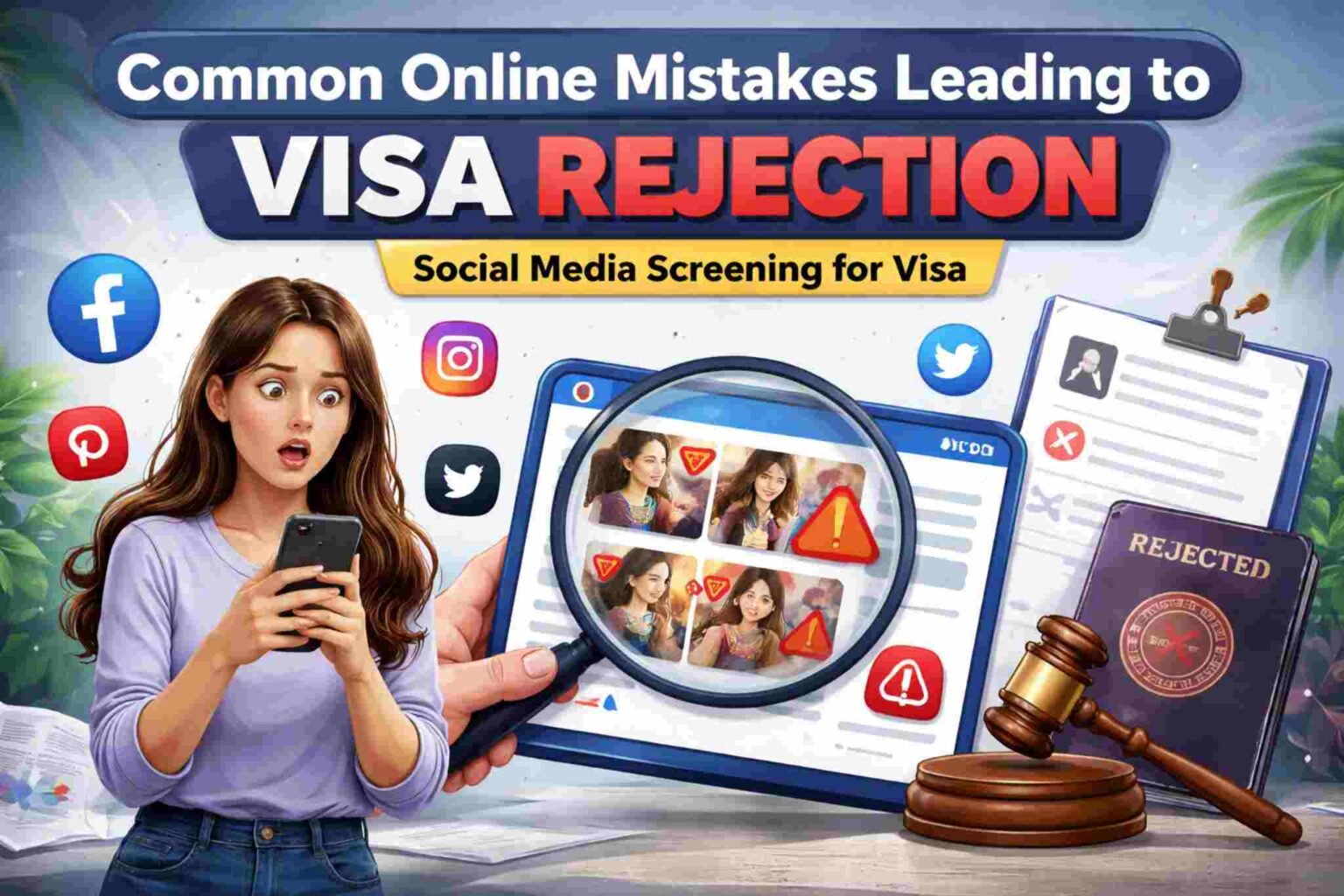 Common Online Mistakes Leading to Visa Rejection: