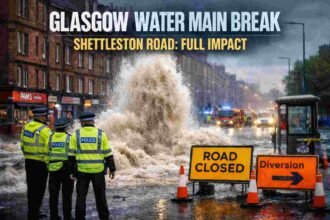 Glasgow Water Main Break Shettleston Road