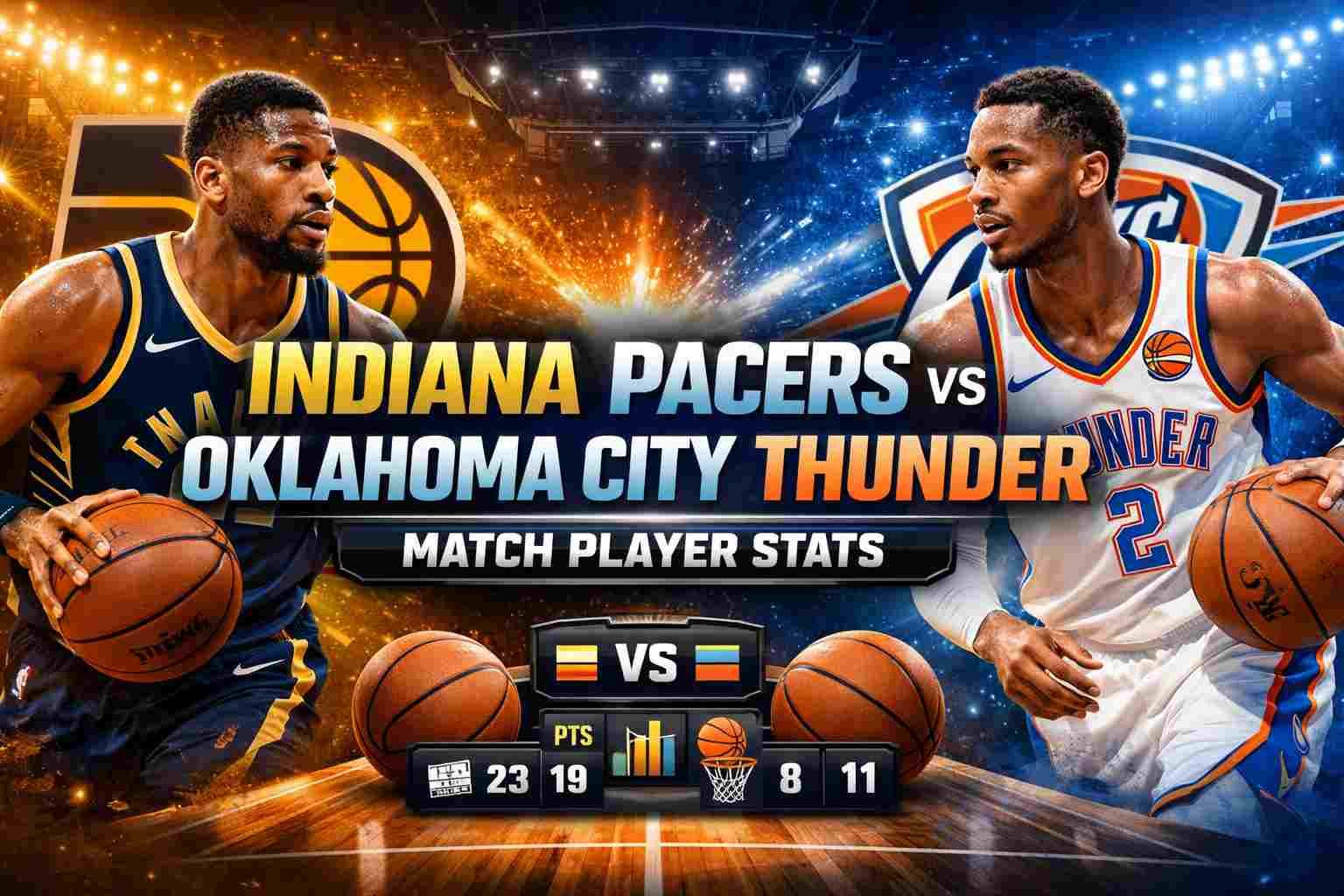 Indiana Pacers vs Oklahoma City Thunder Match Player Stats