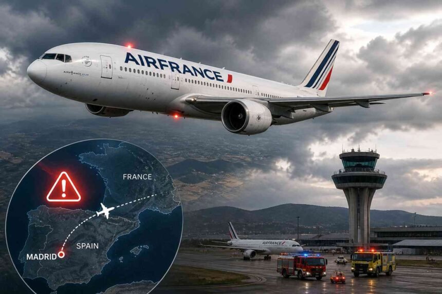 Air France Flight Emergency Madrid Diversion