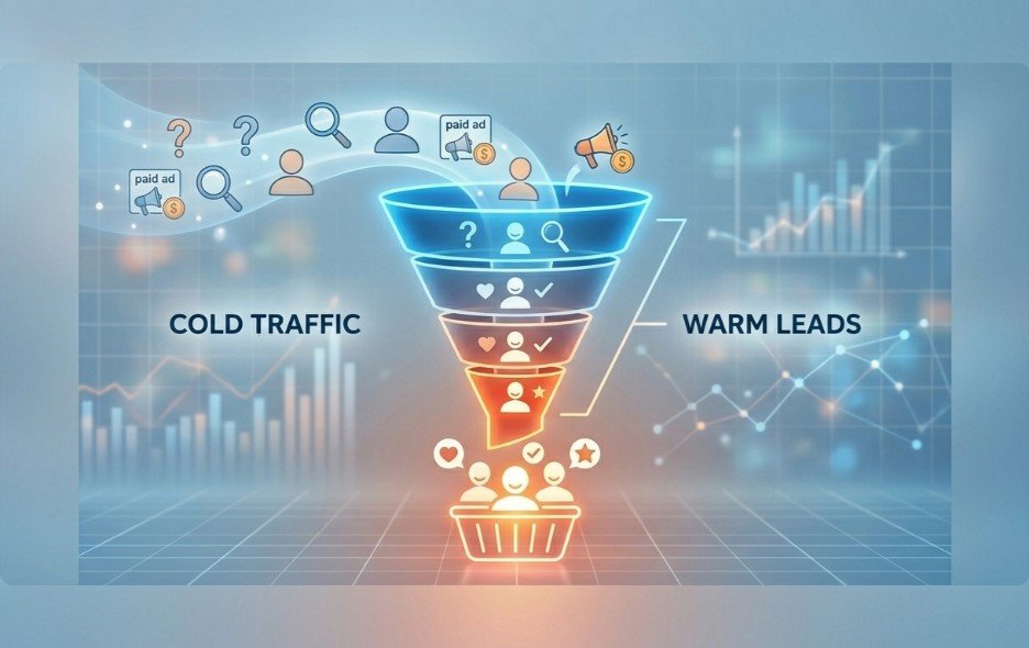 How to Turn Cold Traffic into Warm Leads Using Funnels
