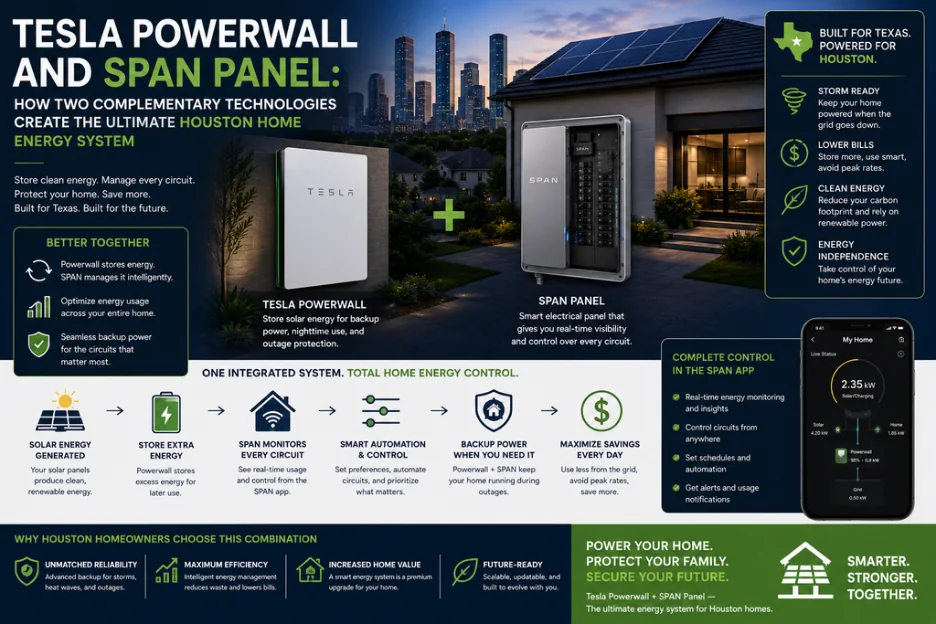 Tesla Powerwall and SPAN Panel Houston Home Energy System